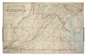 (VIRGINIA.) Nicholson, W.L.; Krebs, Charles G., lithographer. Map of the State of Virginia.